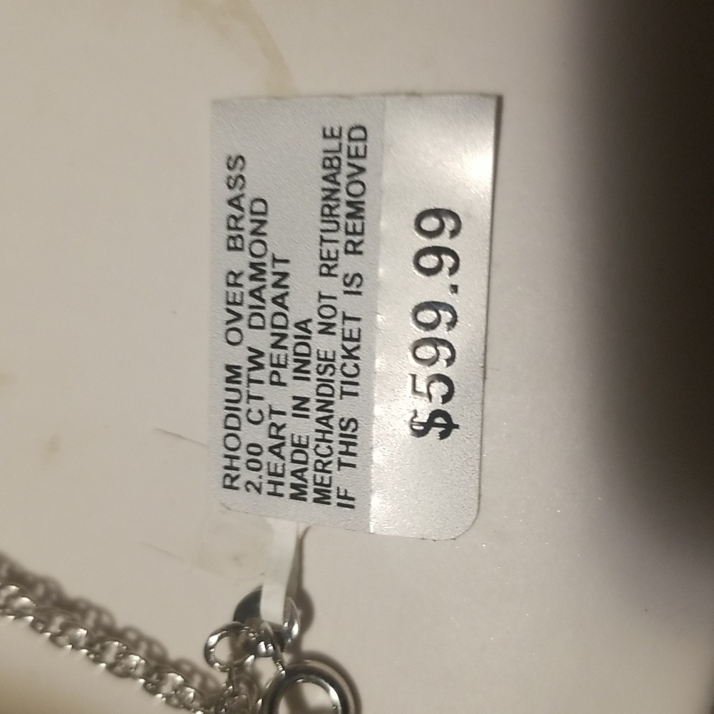 BRAND NEW W/ Tags!❤ HEART 2 CTW GENUINE💎 DIAMOND NECKLACE - Picture 5 of 9